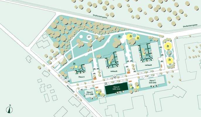 Lage des Mehrfamilienhauses im Quartier