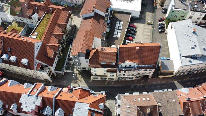 Blick von oben in die Alexanderstraße