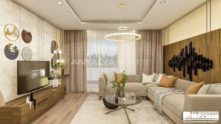 Newly-Built Flats in a Complex in Muratpasa Antalya