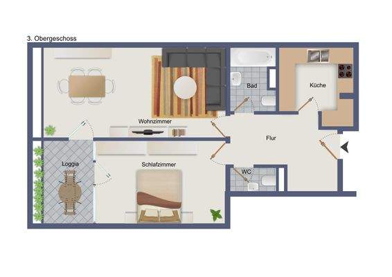 Grundriss 3. Obergeschoss