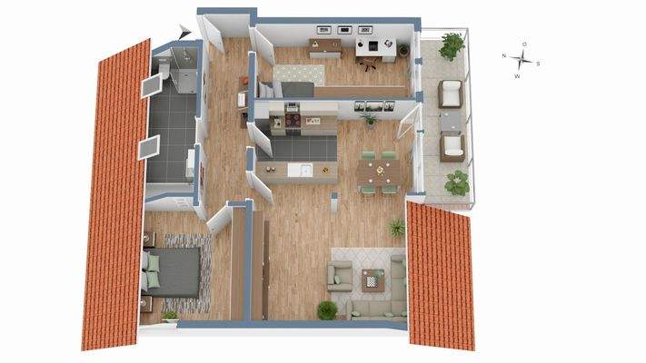 Grundriss Etagenwohnung