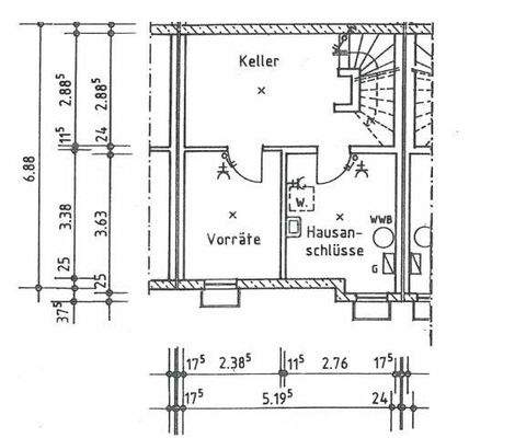 Grundriss Teilkeller