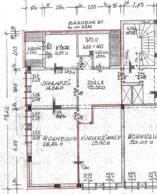 Grundriss (rot umrandet)