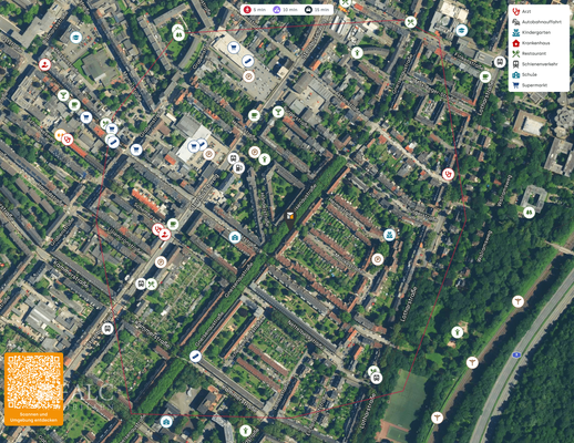 Lageplan-Gneisenaustraße 96, 47057 Duisburg, Deutschland-Kartenausschnitte