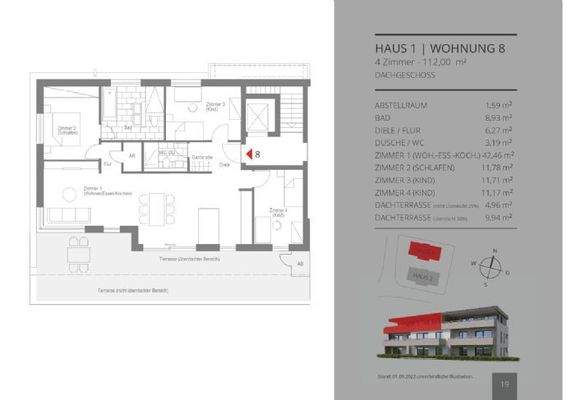 Penthouse-Wohnung - Grundriss