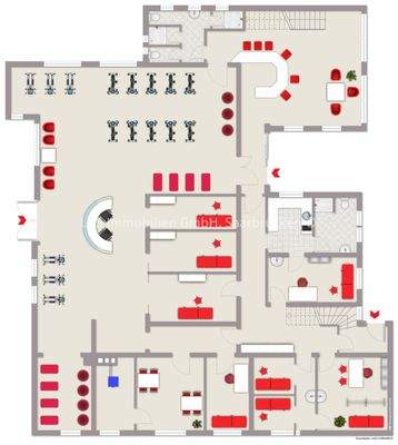 Grundrissbeispiel für eine Physiopraxis