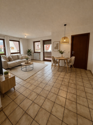 Wohn/Essbereich - virtually staged