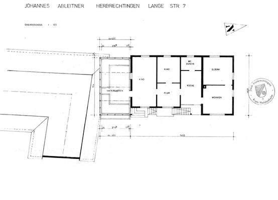 Grundriss Wohnung rückw