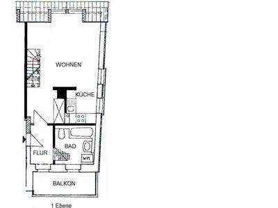 Grundriss Dachgeschoss rechts Ebene 1