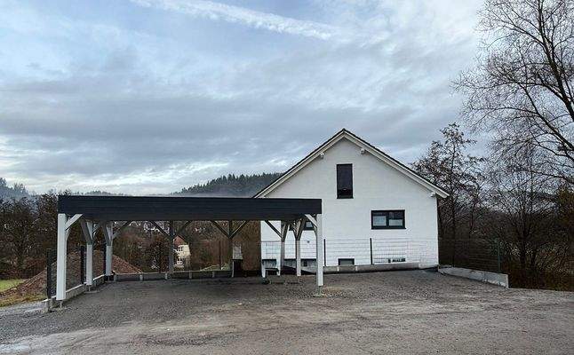 Ansicht 3 Car-Port + 3 PKW-Stellplätze