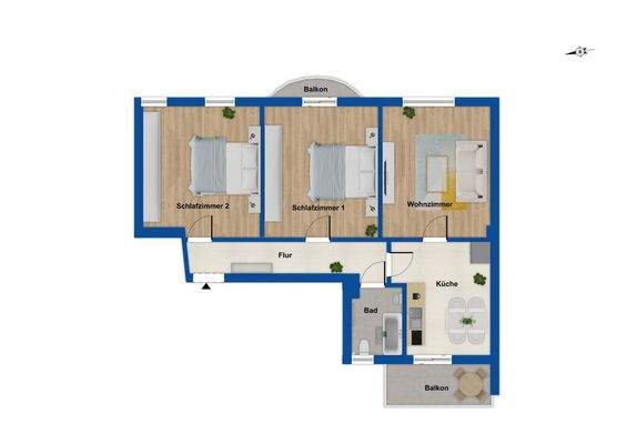 Grundriss 3. Obergeschoss