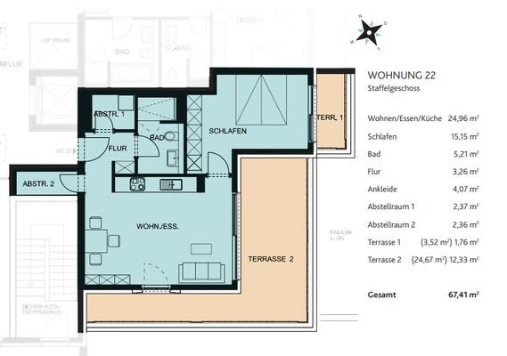 Grundriss Wohnung 22