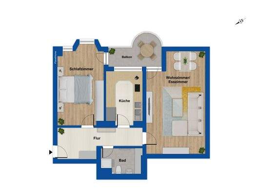 Grundriss Wohnung - 1. OG