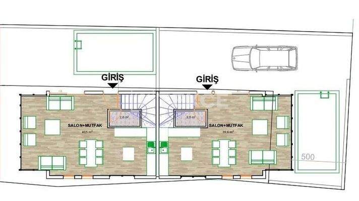 New Villas with Pool and Terrace Near the Sea in İzmir