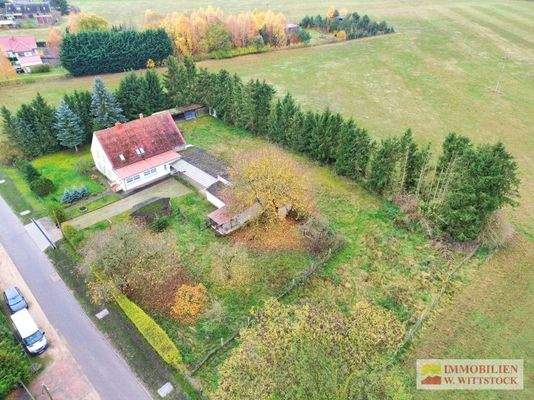 Grdst- mit Acker hinter der Baumreihe