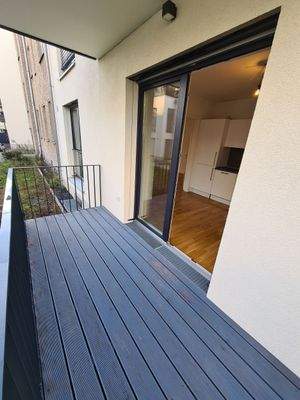 Balkon mit Gartenblick