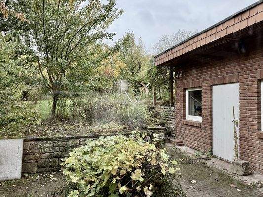 Werkstatt, Teiche, Gewächshaus