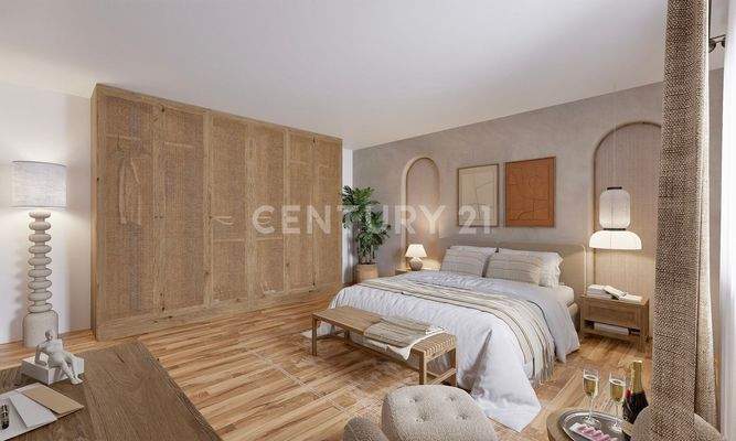 OG Zimmer 2 visualisiert mit modernen Möbeln