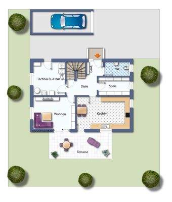1363 - Grundriss Erdgeschoss