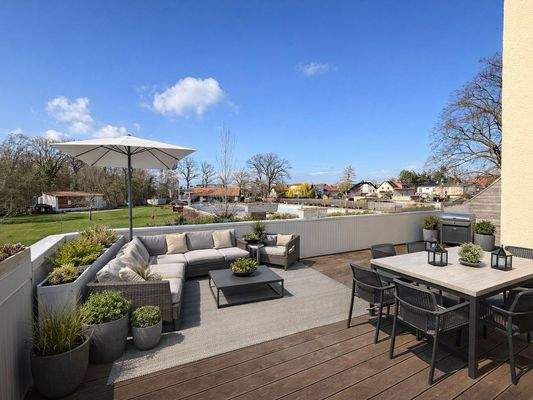 große Terrasse - KI generiert