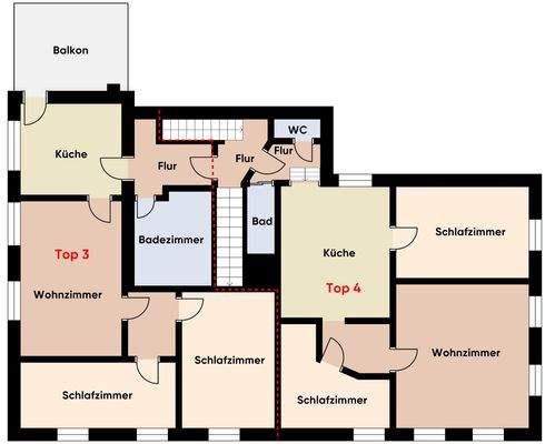 Grundriss ohne Maßstab OG / Zinshaus