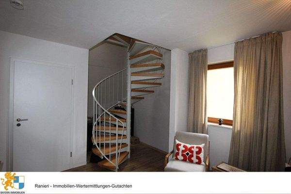 Wendeltreppe nach oben