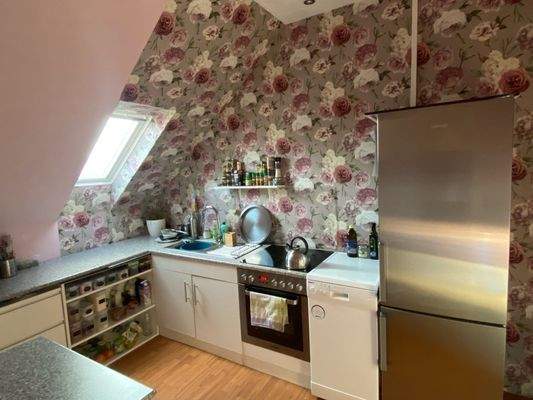 Küche im Dachgeschoss