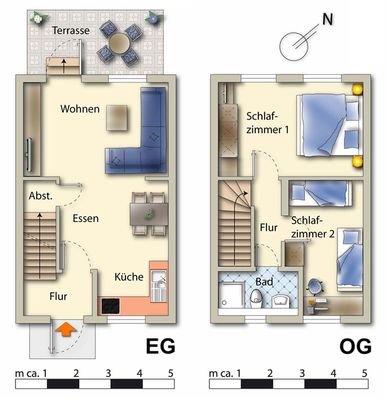 Grundriss_Ferienhaus B-Bansin