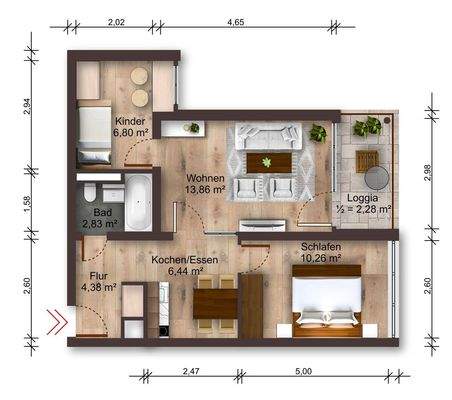 Alle Aufmaße, Details und Informationen ohne Gewähr.
