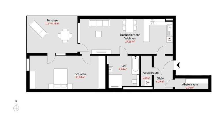 Grundriss l Aufteilung aktuell