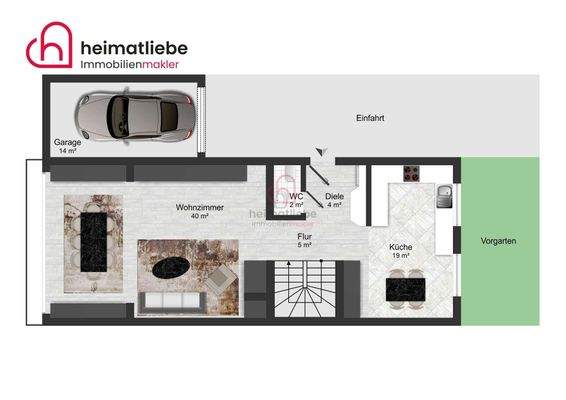 Unbemaßte Grundrisse Erdgeschoss