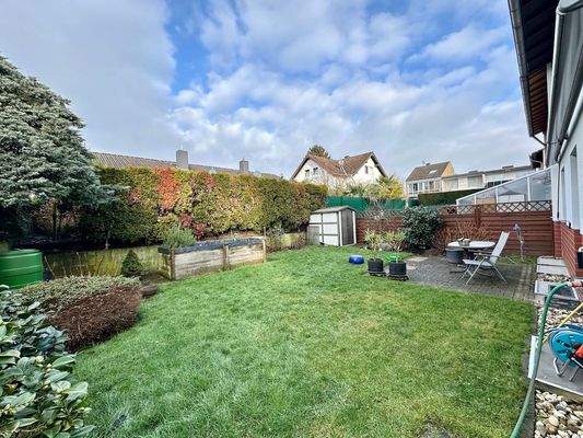 Garten Hausrückseite