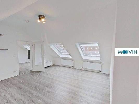 Ansicht I: Wohn- und Schlafzimmer