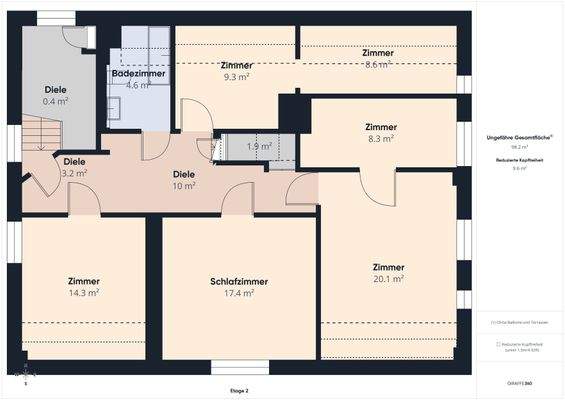 Grundriss Obergeschoss