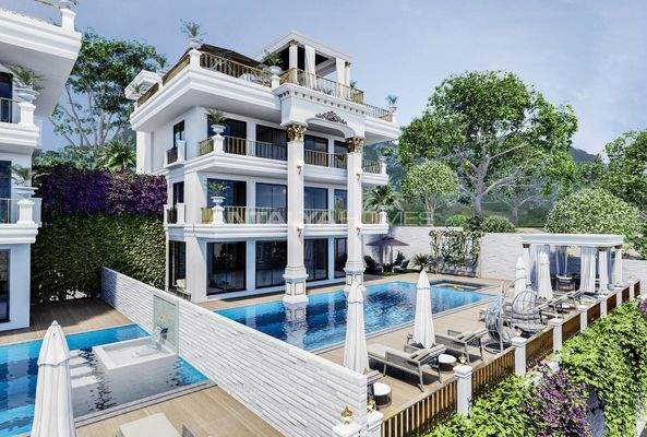 Sea and Nature-View Villas with Private Pool in in Alanya