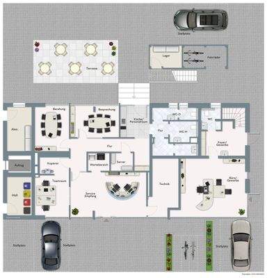 Grundriss EG Bankfiliale