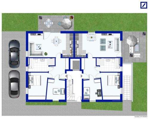 farbiger Grundriss EG