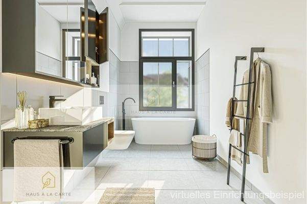 Badezimmer - virtuelles Möblierungsbeispiel