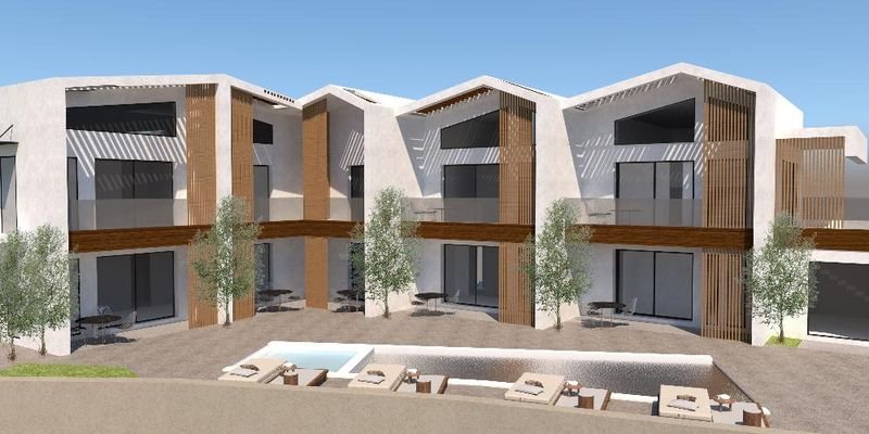 Kreta, Almyrida: Neubau! Erdgeschosswohnung in einem Apartmentkomplex zu verkaufen