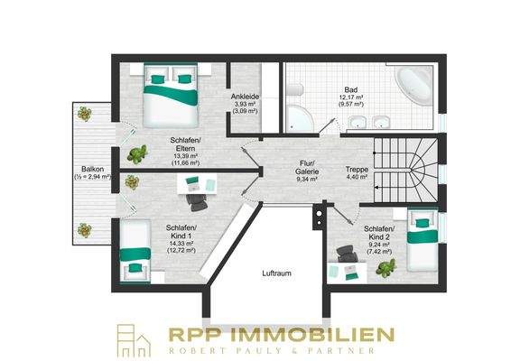 Grundriss Dachgeschoss 