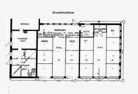 Grundrissskizze Pferdestall