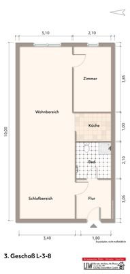 Grundriß, unmöbliert