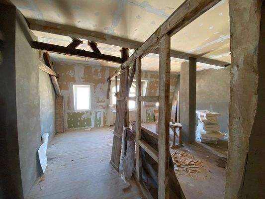 Noch nicht fertig gestellter Ausbau des Dachgescho