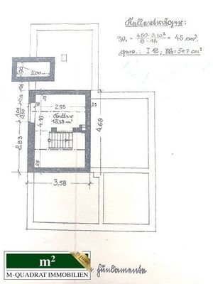 Grundriss Teilkeller