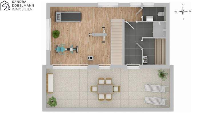 Wohnbeispiel DG mit Dachterrasse