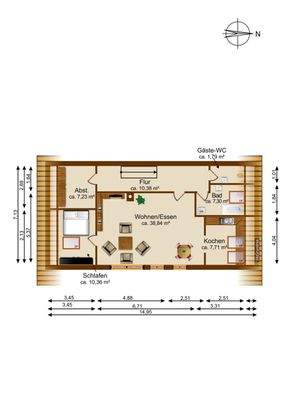 Dachgeschoss Grundriss