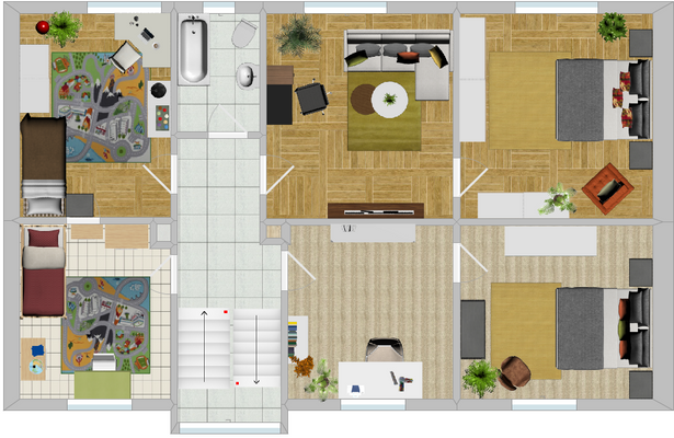 Haus B Grundriss Obergeschoss