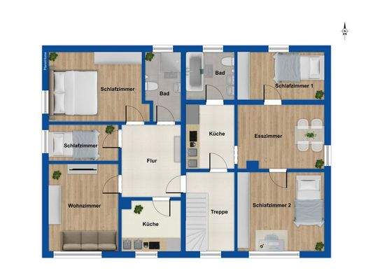 Grundriss OG Haus 150