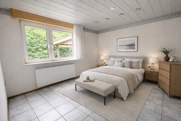Schlafzimmer 1 KI generiertes Homestaging