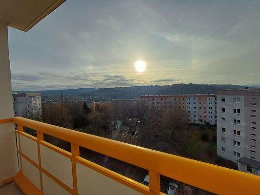 Sonnenuntergang über Stadt